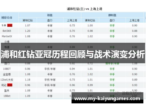 浦和红钻亚冠历程回顾与战术演变分析